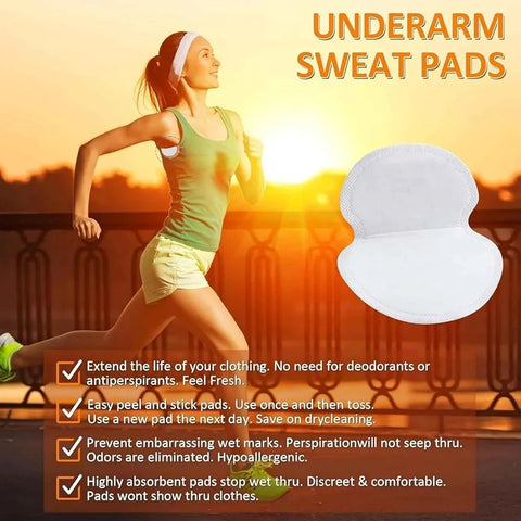 Armpit Sweat Pads, FJDNKDN Underarm Sweat Pads for Women and Men [100 Packs], Disposable Underarm Pads for Sweating Women, With our Disposable Underarm Sweat Shields, Reclaim Your Confidence